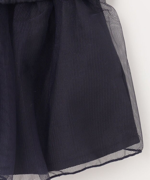 ANY KIDS 表起毛 レースアップ チュニック ネイビー