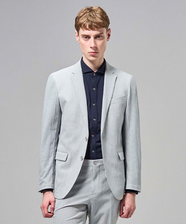 JOSEPH HOMME 新色追加【セットアップ対応】トリコサッカーストレッチ　 ジャケット ライトグレー系