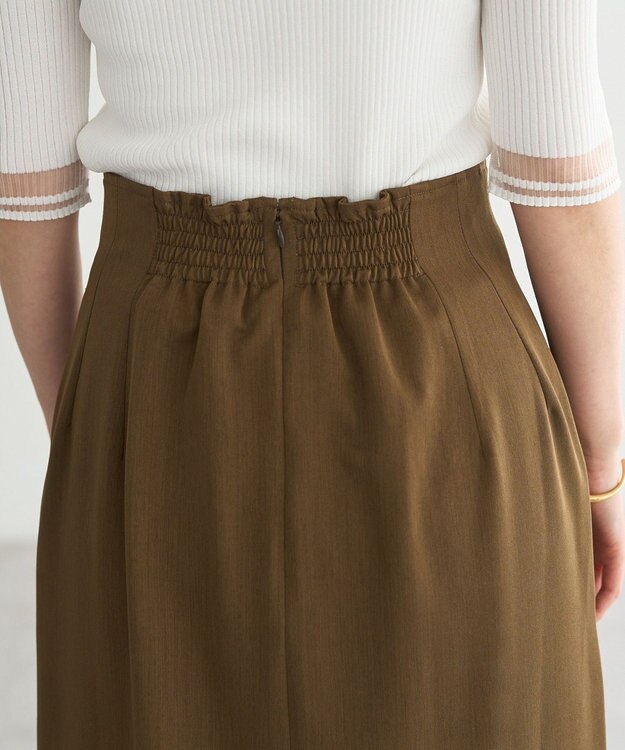 YECCA VECCA ドライタッチナロースカート Brown