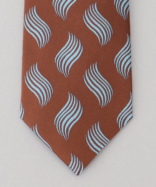 GOTAIRIKU 【日本製】ネクタイ_ウェーブ柄 ブラウン系8