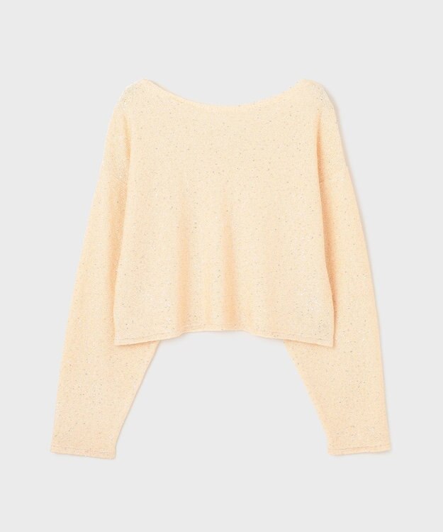 GRACE CONTINENTAL スパンコールヤーントップ ゴールド