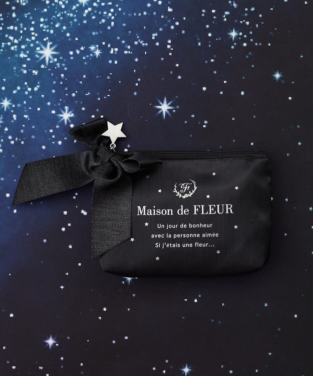 Maison de FLEUR スターシャイニーポーチ Black