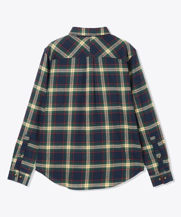 Columbia Columbia/ フレアガンストレッチフランネルシャツ /コロンビア Coll Navy Two Lane Tartan