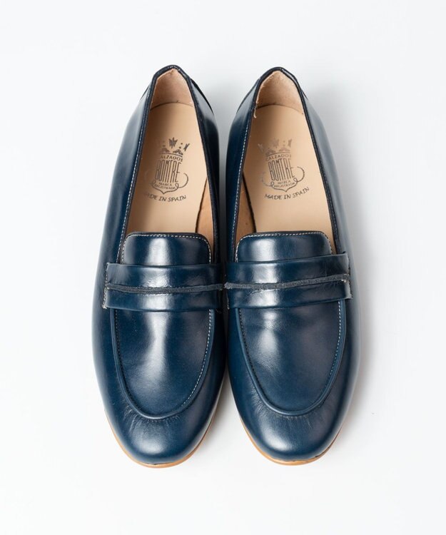 BONTRE 【BONTRE/ボントレ】レザーサドルローファー ネイビー