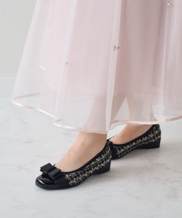 Bridget Birkin ＜3E＞【Bridget Birkin Walk】リボンウォーキングパンプス ブラックコンビ