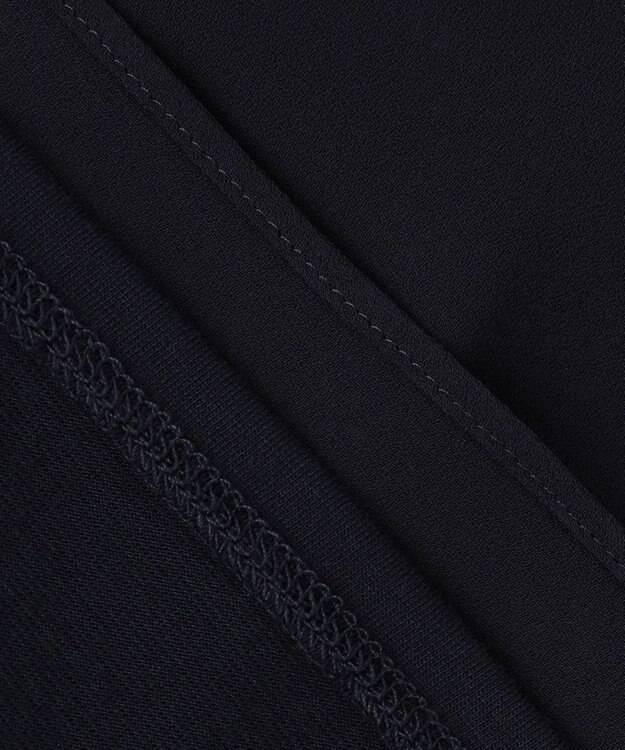 23区 L 【洗える】ジョーゼットフリル  カットソー ネイビー系