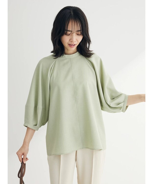 Green Parks 接触冷感　ラグランスリーブブラウス Mint