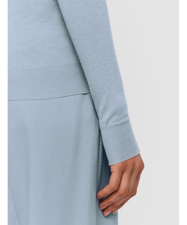 JOSEPH 【洗える】キャッシュエアー　ラウンドネックニット Faded Sky