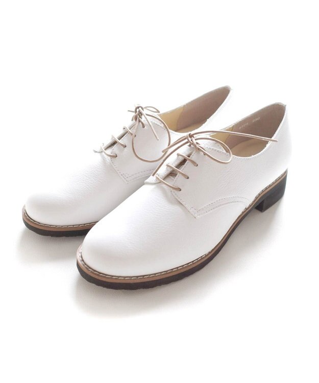 Pointer 本革軽量レースアップローファー ホワイト