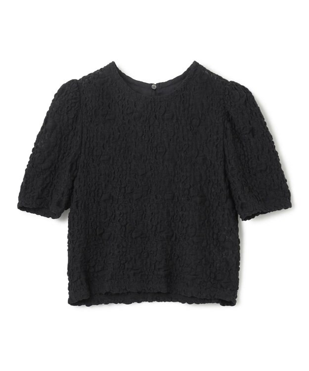 uncrave 【洗濯機洗い可】ストレッチレース トップス （uncrave WHITE） ブラック