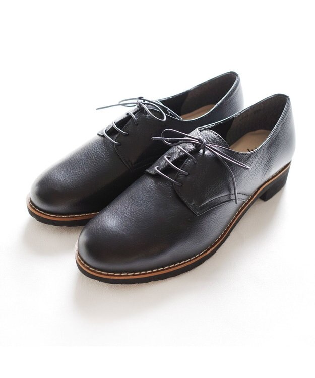 Pointer 本革軽量レースアップローファー ブラック