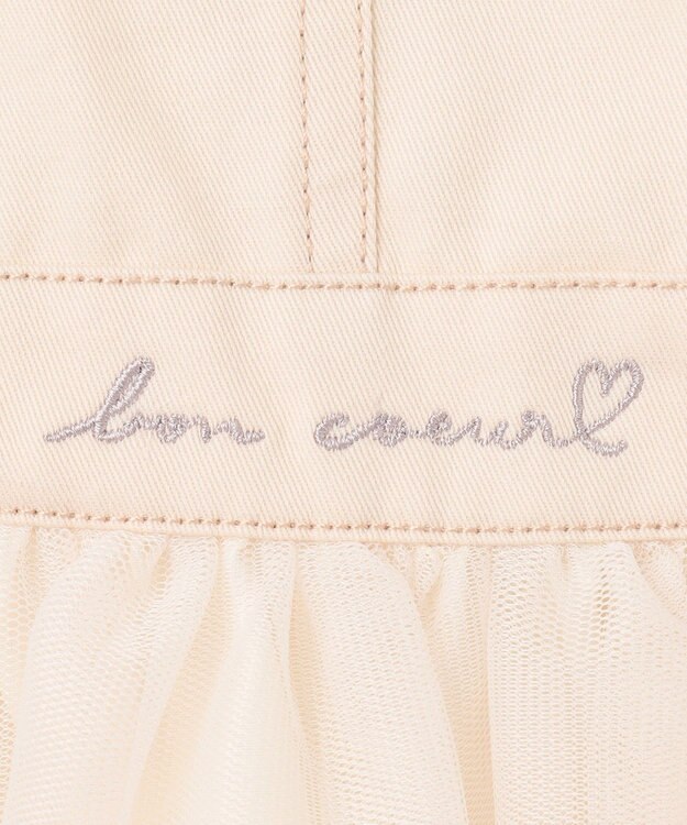 ANY KIDS チュール付き ジャンパースカート エクリュ