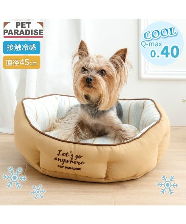 PET PARADISE ペットパラダイス クール カドラー 《ナチュラル柄》 Ｓ ベージュ