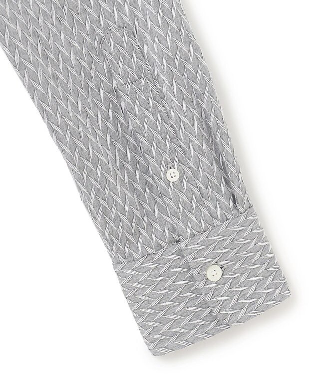 JOSEPH HOMME アロージャガードストレッチ　ウイングカラーシャツ ライトグレー系