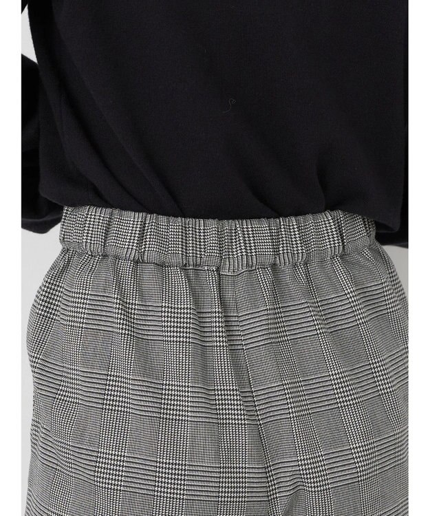 earth music&ecology 裏起毛テーパードパンツ Glen Check