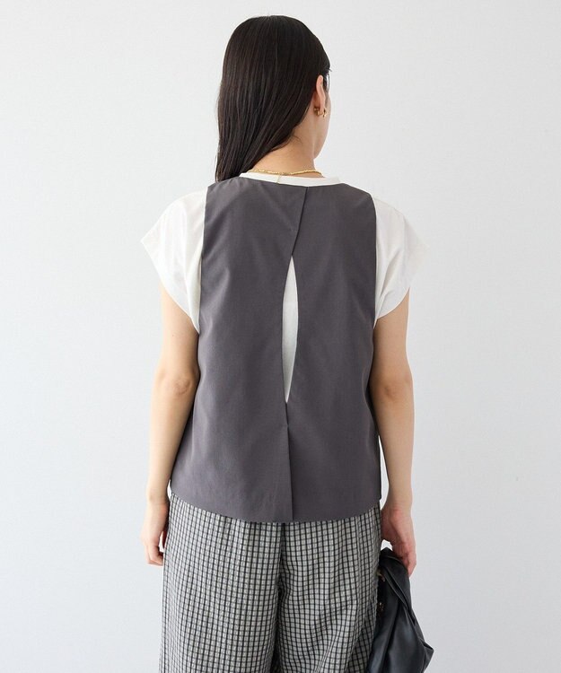 CRAFT STANDARD BOUTIQUE バックスリットショートベスト Gray