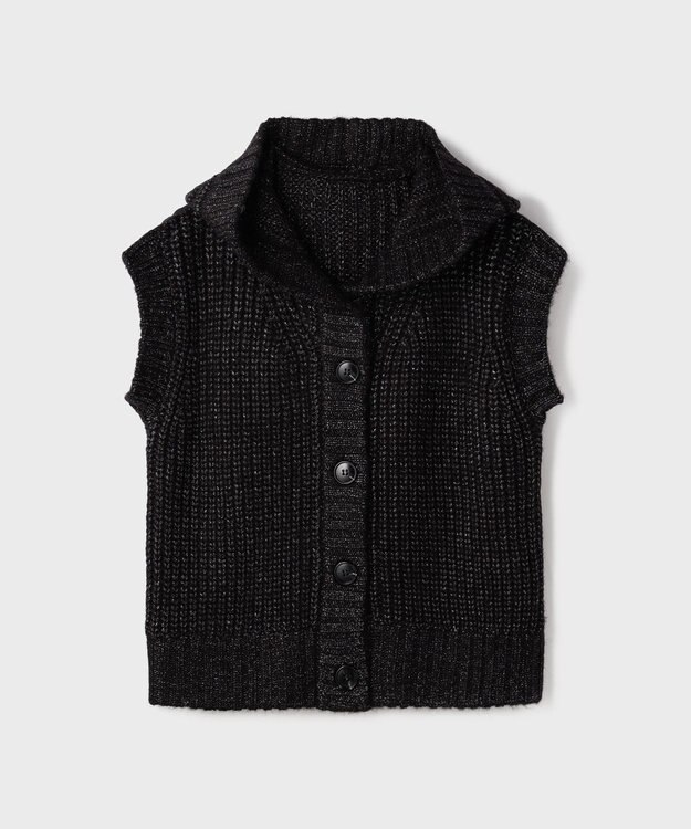 GRACE CONTINENTAL ラメニットベスト ブラック