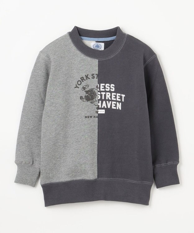 J.PRESS KIDS 【100-130cm】パッチワーク ブルプリント トレーナー グレー系