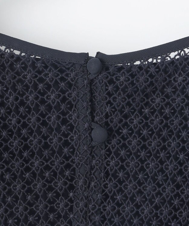 23区 【APPLAUDIR】クリスタルフラワーコンビ ドレス ネイビー系