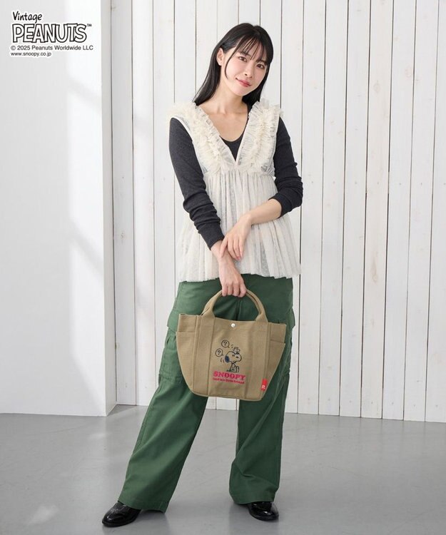 ROOTOTE 8442【スヌーピー】IP.デリ.ピーナッツ-0J 02：カーキ