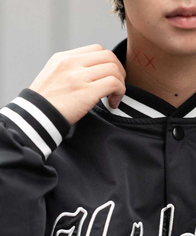 WEGO 【ユニセックス着用ITEM】グラフィックパファースタジャン ブラック