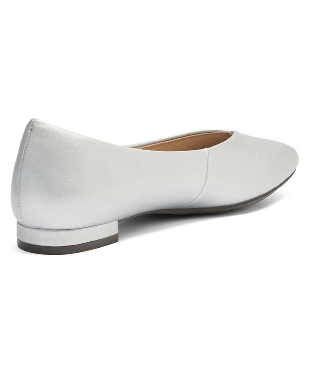 AcureZ Vカットフラットパンプス「母趾にやさしい美パンプス」 シルバー