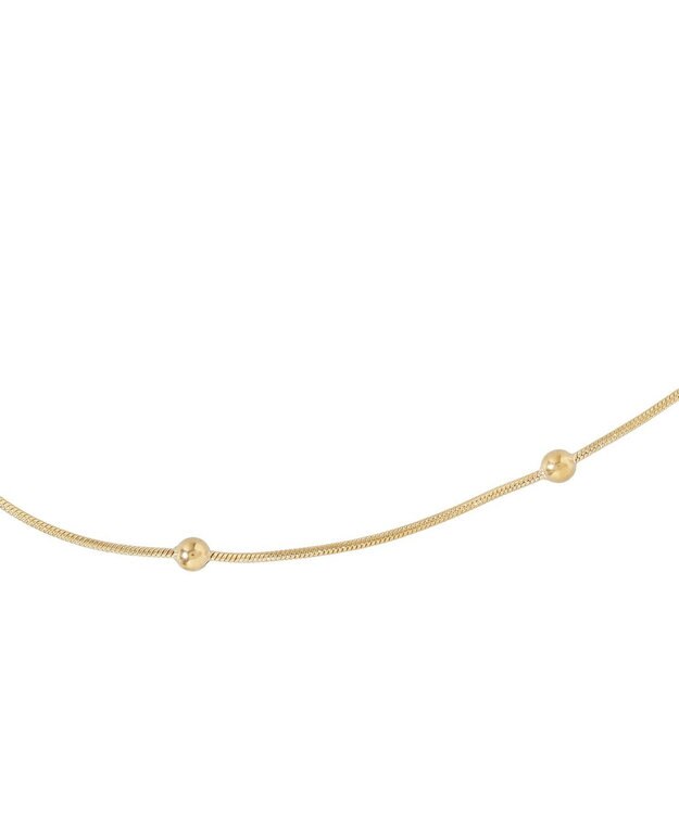 AMERICAN HOLIC 【ステンレス】スイッチドボールチェ－ンネックレス Gold