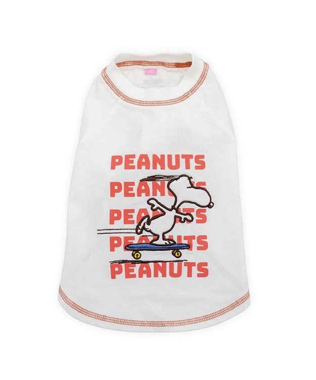 PET PARADISE スヌーピー スケボー Tシャツ 中型犬 大型犬 ホワイト