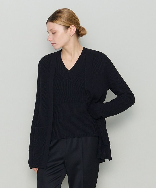 JOSEPH 【洗える】シルクコットン　カーディガン Black