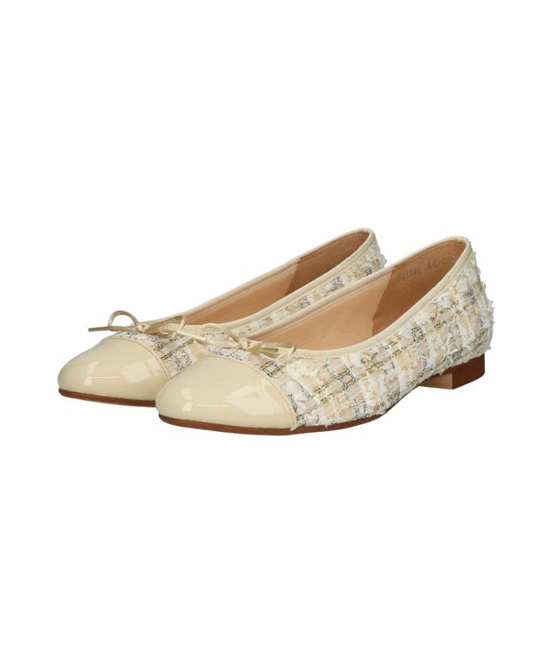 Bridget Birkin 【Bridget Birkin】ラメツイードバレエシューズ ベージュコンビ