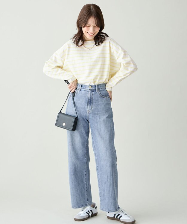 ANY コクーンボーダープルオーバー イエロー