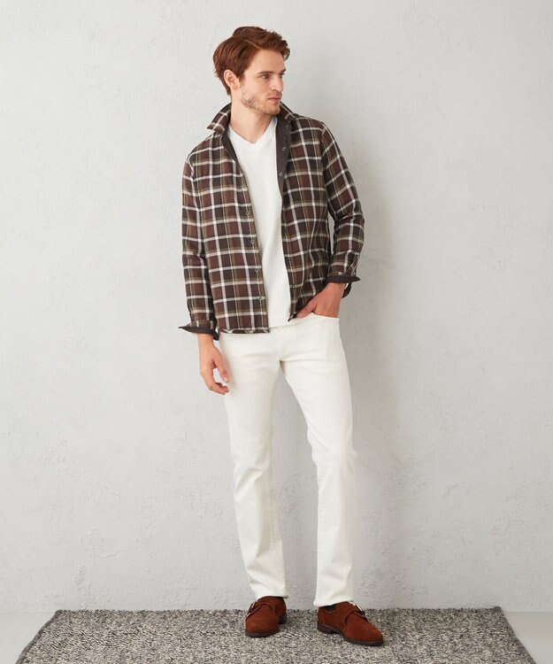 JOSEPH ABBOUD 【サスティナブル】オーガニックストレッチデニム ホワイト系