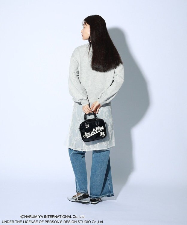 Green Parks ＡＮＧＥＬ　ＢＬＵＥ長袖ロゴ刺繍プルオーバー Gray