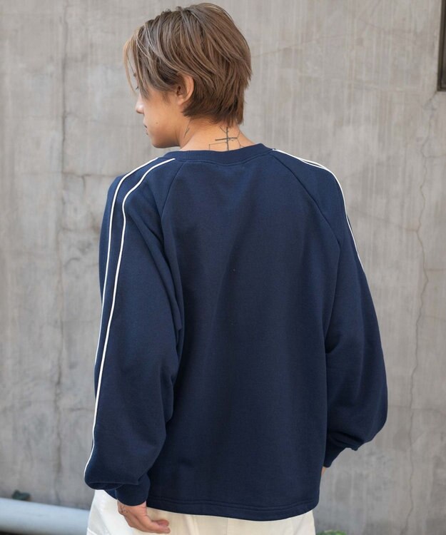 WEGO 【ユニセックス着用ITEM】ショートドロストラインプルオーバー ネイビー