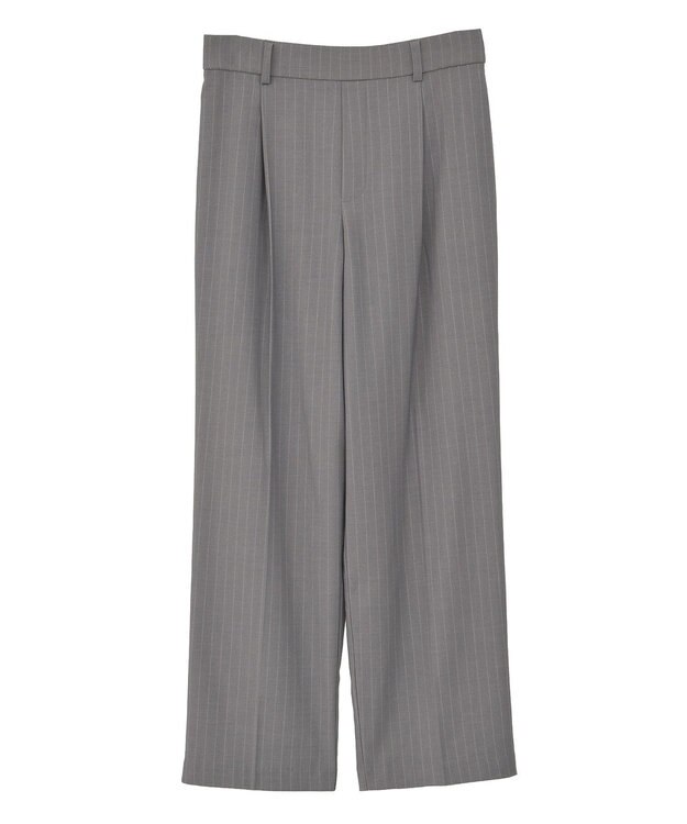 Green Parks あったか裏起毛きれいシルエットパンツ Stripe