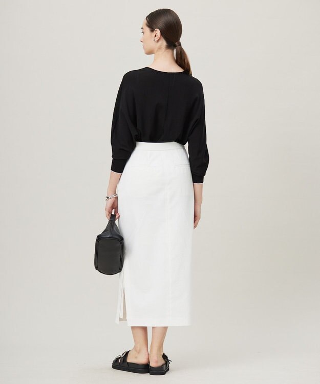 ICB L 【洗える】シンセティックハイゲージ Vネックニット ブラック系