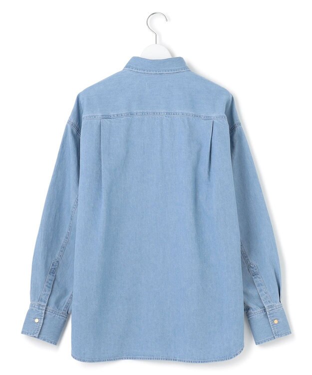 23区 S 【洗える】ライトダンガリー 2WAY シャツ ライトインディゴ