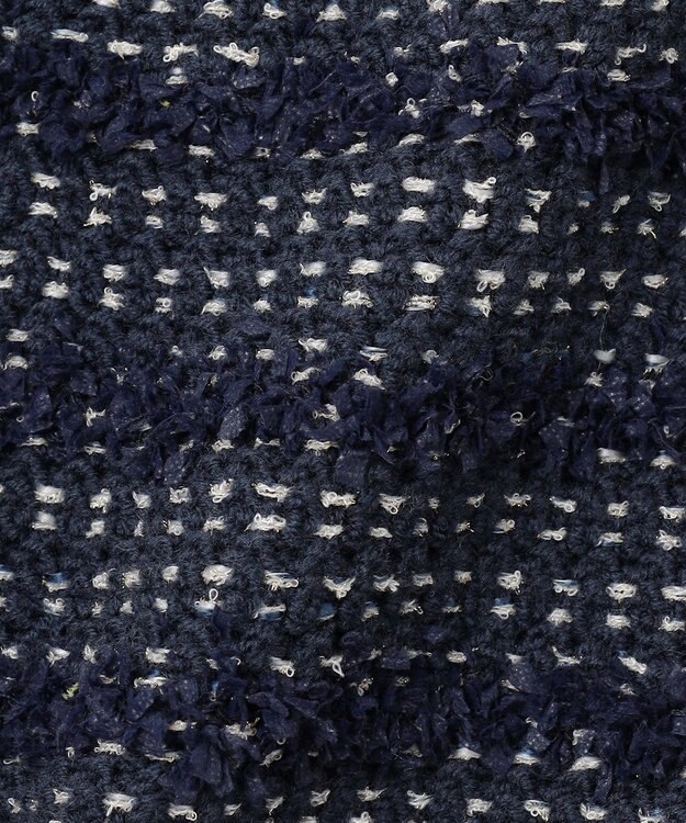 自由区 【カトリエムブーケ】Tweed melange フリンジスカート ネイビー系