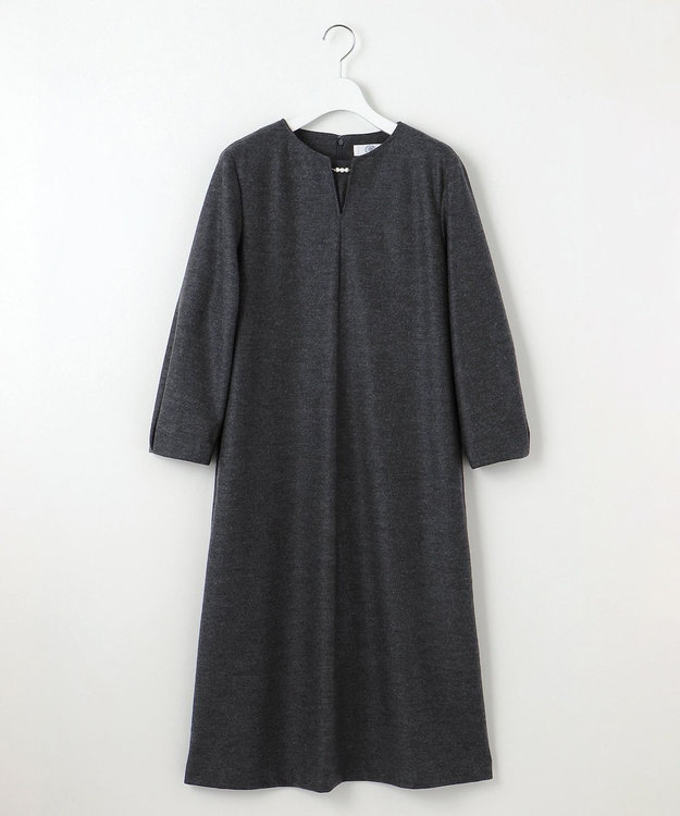 J.PRESS LADIES S 【セットアップ対応】コンパクトジャージー ワンピース グレー系