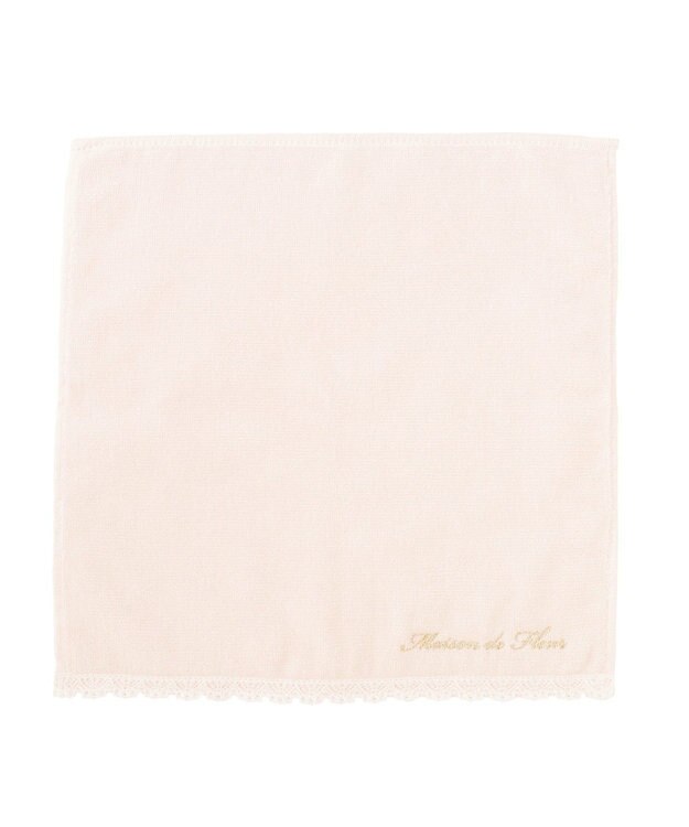Maison de FLEUR アンダーレースタオルハンカチ Pink