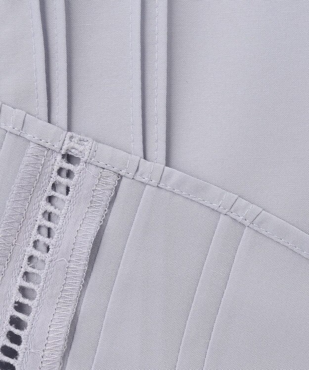 ANY SIS S 【洗える】フリルスタンドピンタック ブラウス ライトブルー