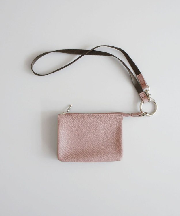 TIDEWAY MONTH WALLET WITH CORD ストラップ付きウォレット ピンク