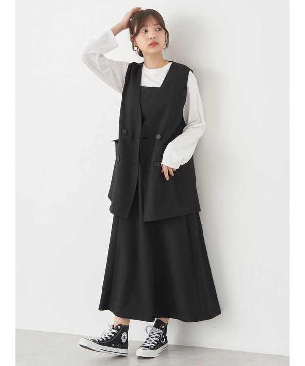 earth music&ecology ノーカラージレ Black