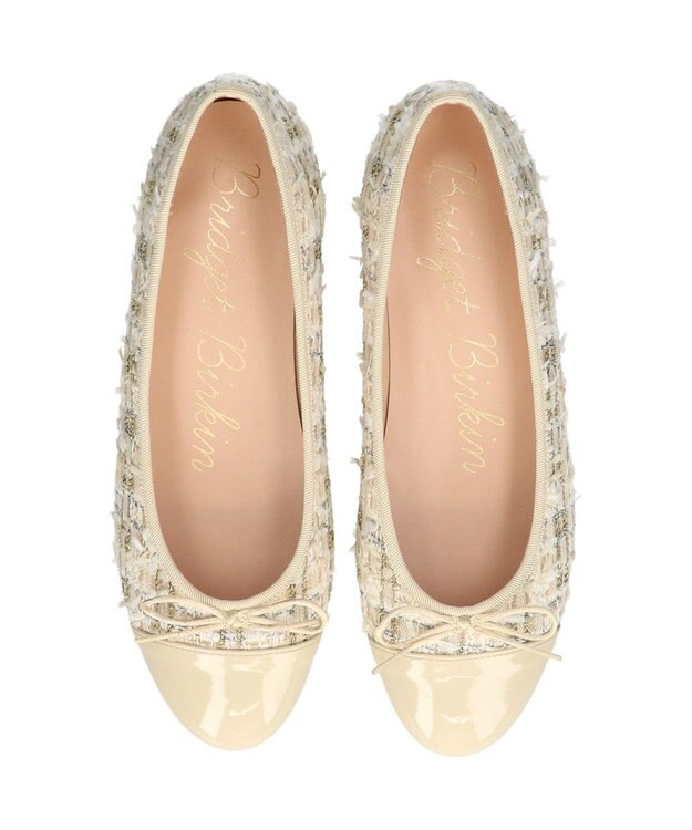 Bridget Birkin 【Bridget Birkin】ラメツイードバレエシューズ ベージュコンビ