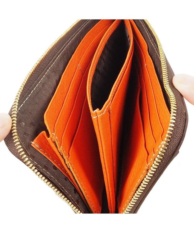 PELLE BORSA L字ファスナー長財布 Reinette Goods レネットグッズ 47184785 オレンジ
