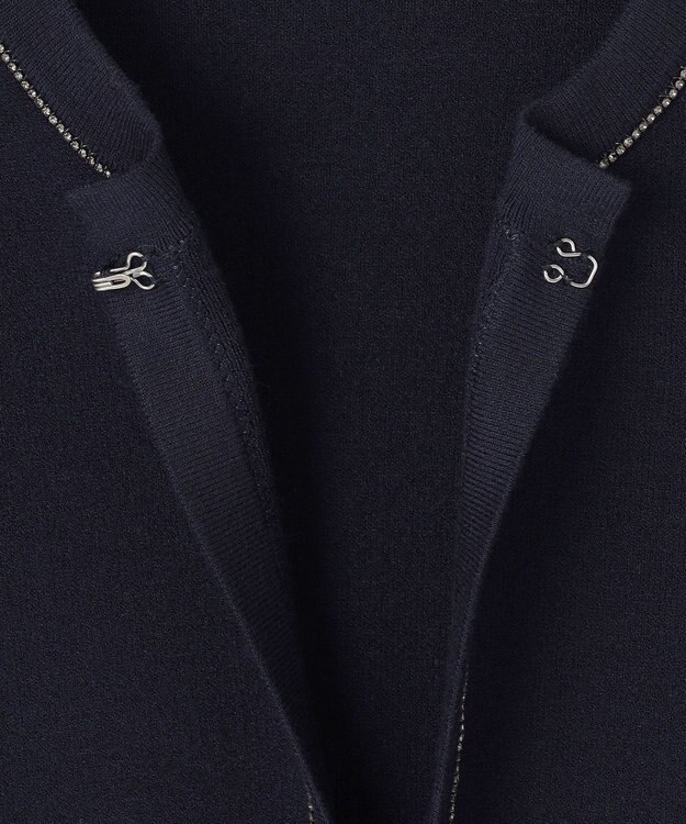 J.PRESS LADIES 【洗える】DECOR ニット ジャケット ネイビー系