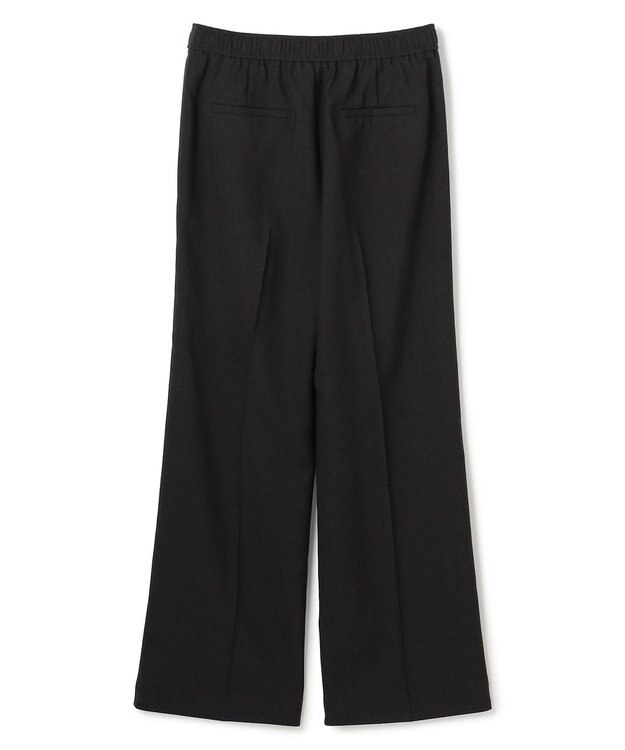 UNFILO 【セットアップ着用可/ウエストゴム】TENNEN TOUCH セミフレア パンツ ブラック