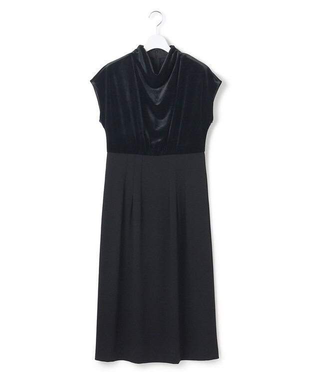 23区 【APPLAUDIR】ベルベットコンビ ドレス ブラック系