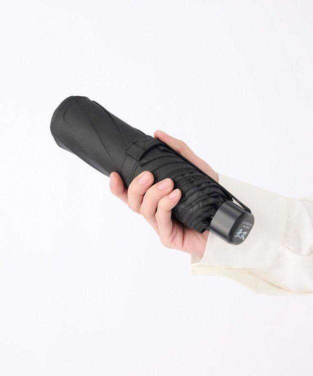 MOONBAT 【3秒でたためる傘/耐風】urawaza 無双(ウラワザ ムソウ)  折りたたみ傘 無地  58cm ブラック