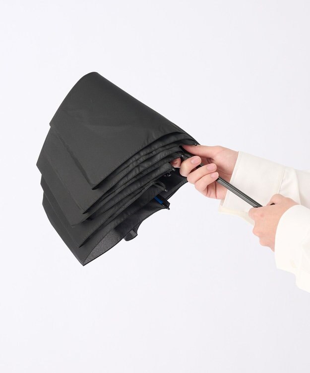 MOONBAT 【3秒でたためる傘/耐風】urawaza 無双(ウラワザ ムソウ)  折りたたみ傘 無地  58cm ブラック